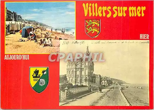 Moderne Karte Villers sur Mer (Calvados) Hier et Aujoud'hui