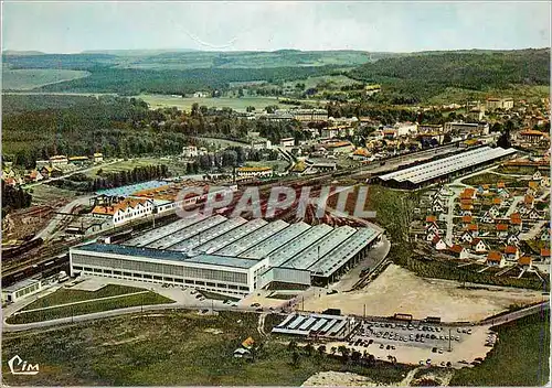 Moderne Karte Vittel (Vosges) Vue aerienne L'Embouteillage de Vittel le plus Important d'Europe Trains