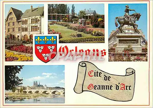 Cartes postales moderne Orleans (Loiret) Cite de Jeanne d'Arc La Rosaire La Statue de Jeanne d'Arc Vue Generale