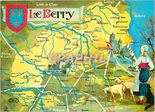 Cartes postales moderne Le Berry Moutons