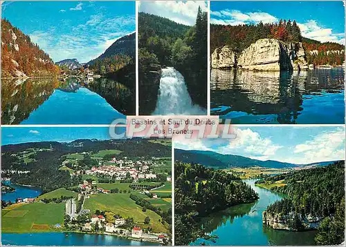 Cartes postales moderne Au Saut du Doubs La Chute Rocher de l'Echo Les Bernets Bassins du Doubs
