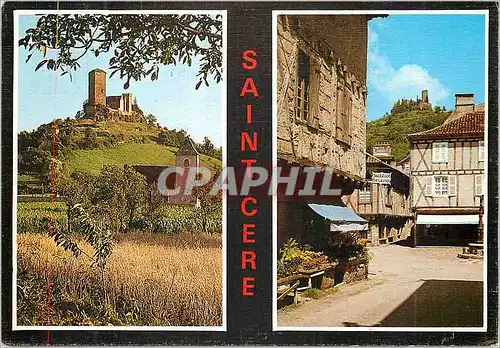 Cartes postales moderne Saint Cere (Le Lot) Terre des Merveilles Les Tours de Saint Laurent La Place du Mercadil