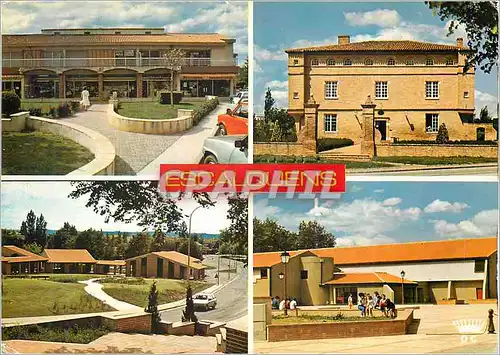 Cartes postales moderne Escalquens (Hte Garonne) Centre Commercial Borde Haute La Mairie Batiment du XIIIe Siecle Le Gym