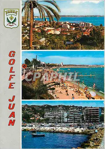Cartes postales moderne Golfe Juan La Cote d'Azur Vue Generale La Plage Un Coin du Port