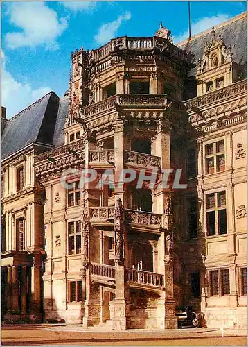 Moderne Karte Le Chateau de Blois (Loir et Cher) Le Val de Loire Couleurs et Lumiere de France L'Escalier a Jo