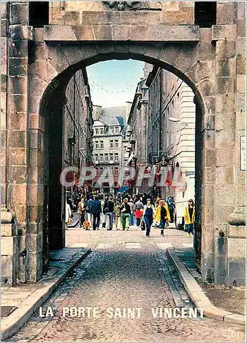 Moderne Karte Saint Malo La Porte Saint Vincent Comprenant deux Portes Jumelles Percees en 1708 et 1890 dans l