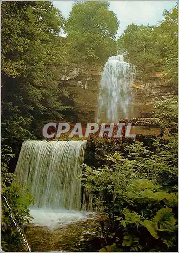 Moderne Karte Les Grands Paysages du Jura Les Cascades du Herisson Le Saut Girard