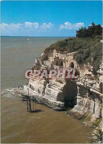 Cartes postales moderne Meschers sur Gironde Cote de Beaute Images de France Les Grottes Troglodytes dominant l'Estuaire
