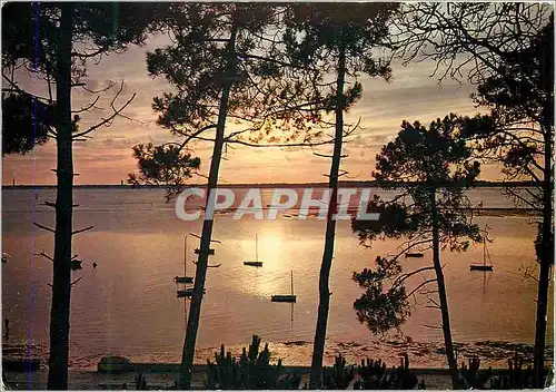 Cartes postales moderne La Nuit pas a pas Monte au Trone Obscur des Soirs Un Coin du Ciel est Brun l'autre Lutte avec l'