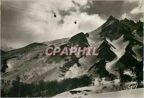 Cartes postales moderne Mont Dore les Bains (P de D) Le Puy de Sancy et le Teleferique en Hiver