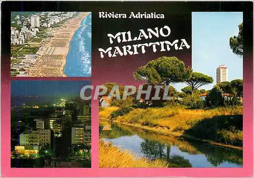 Moderne Karte Milano Maritima Riviera Adriatica