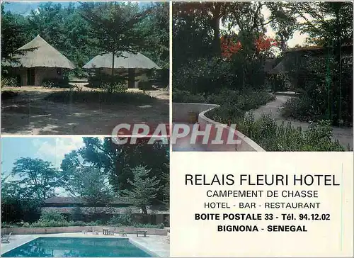 Cartes postales moderne Bignona Senegal Relais Fleuri Hotel Campement de Chasse Hotel Bar Restaurant Dans la Foret de Tr