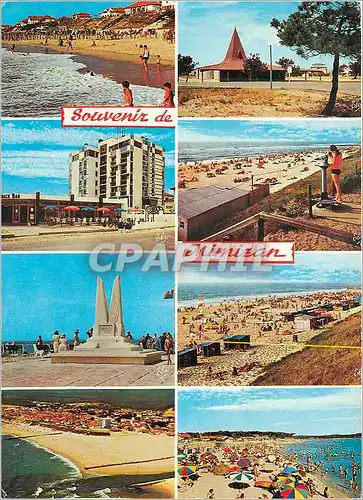 Cartes postales moderne Mimizan Plage La Plage Nord a l'Heure du Bain Le Nouvel Hotel Monument aux Aviateurs La Sortie d