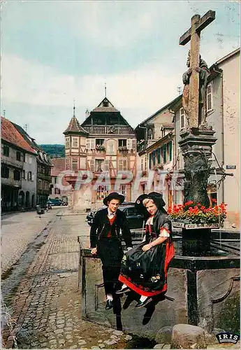Cartes postales moderne Kaysersberg L'Alsace Pittoresque Vieille Fontaine Folklore