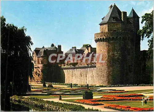 Moderne Karte Vannes (Morbihan) La Bretagne Couleurs et Lumiere de France Les Jardins au Pied des Remparts