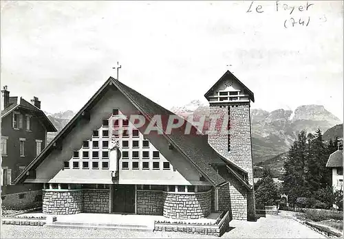 Moderne Karte Le Fayet (Hte Savoie) Notre Dame des Alpes Facade d'Entree