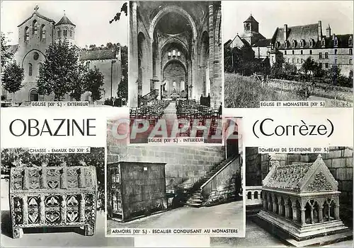 Cartes postales moderne Obazine (Correze) Eglise Exterieur Eglise et monastere Armoire