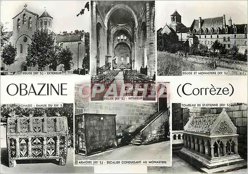 Moderne Karte Obazine (Correze) Eglise Exterieur Eglise et monastere Armoire