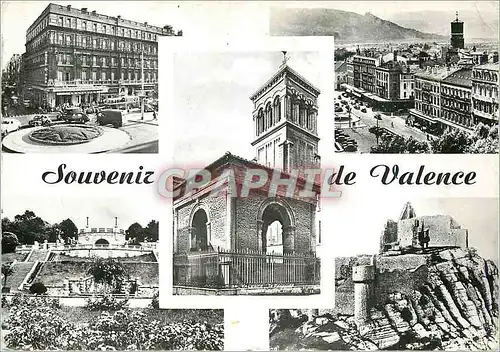 Cartes postales moderne Souvenir de la Valence Place de la Republique Vue Panoramique Le Pendentif Le Belvedere Ruines d