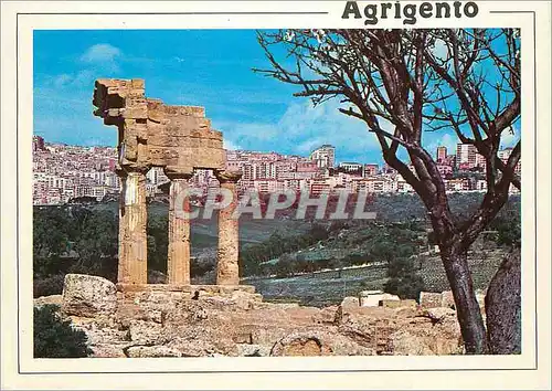 Moderne Karte Agrigento Temple de Cator et Pallux