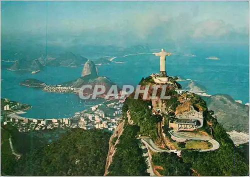 Moderne Karte Brasil Turistico Rio de Janeiro Panoramic View