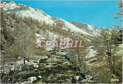 Moderne Karte Les Pyrenees sous la Neige Belles Pyrenees de Blancheurs Habillees