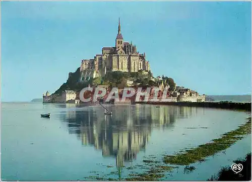Cartes postales moderne Le Mont Saint Michel (Manche) l'Importance des Marees dans la Baie est Enorme
