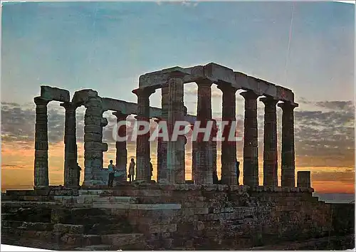 Moderne Karte Athenes Sounion le Temple de Posseidon