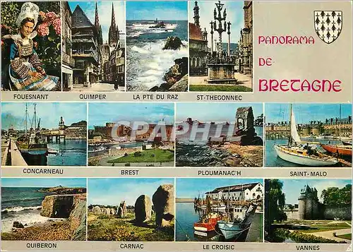 Cartes postales moderne Panorama de Bretagne Fouesnant Quimper la Pte du Raz St Thegonnec