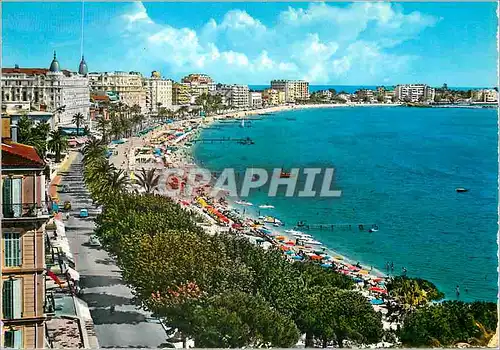 Moderne Karte Cannes la Cote d'Azur la Croisette