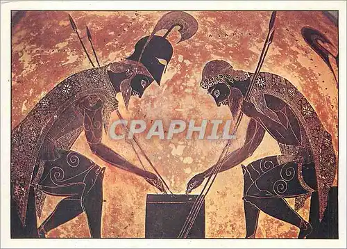 Cartes postales moderne Vatican Musei e Gallerie Pontificie Exekias Milieu du VIe Siecle Achille et Ajax le Monde Grec