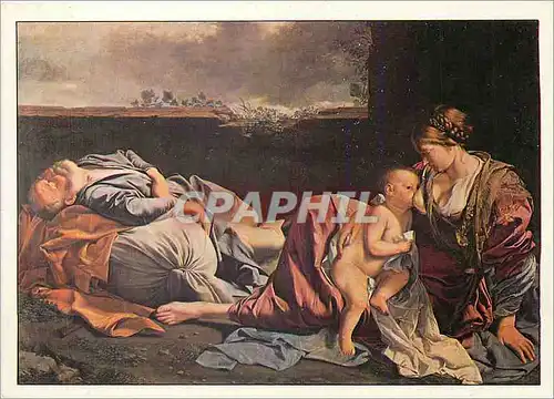 Cartes postales moderne Paris Musee du Louvre Gentileschi Orazio Lomi dit Ne a Pise 1563 Mort a Londres 1639 le Repos de