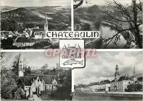 Moderne Karte Chateaulin (Finistere) au Pays des Collines Bleues l'Aulne la Chapelle Notre Dame la Ville
