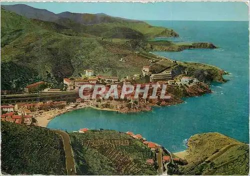 Cartes postales moderne Cerbere (P O) la Ville vue de la Route Conduisant a la Frontiere Espagnole