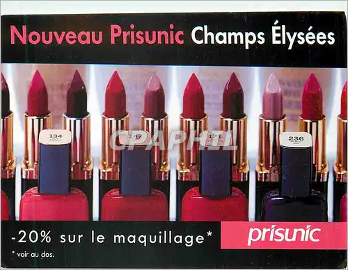 Moderne Karte Nouveau Prisunic Champs Elysees Speciales Maquillage dans notre Magasin -20% sur le Maquillage