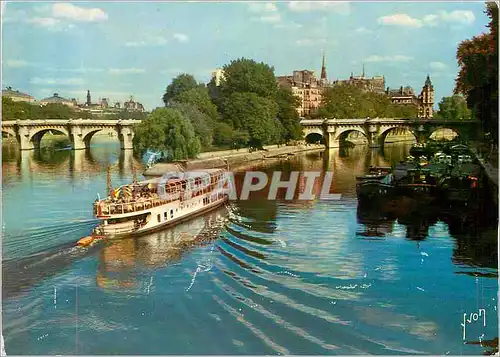 Cartes postales moderne Paris Couleurs et Lumiere de la France Promenade en Bateau sur la Sene Bateau Peniche