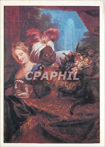 Cartes postales moderne Paris Musee du Louvre Coypel Antoine Ne a Paris 1661 Mort a Paris 1722 Jeune Noir a la Corbeille