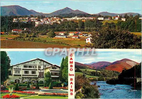 Cartes postales moderne Cambo les Bains vue Generale de la Ville la Maison d'Arnaga la Vallee de la Nive