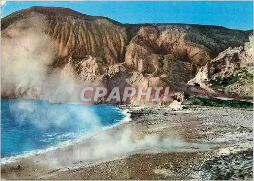 Moderne Karte Isola di Vulcano (Italia) le Fumarole Ile de Vulcano les Fumerolles