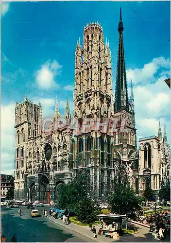 Moderne Karte Rouen (Seine Maritime) la Cathedrale en Normandie l'une des plus Belles de France