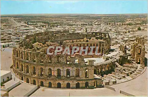 Moderne Karte El Jem Amphitheatre Romain