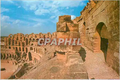 Moderne Karte El Jem Amphitheatre Romain