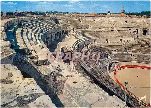 Moderne Karte Nimes (Gard) les Arenes Amphitheatre Romain (Fin du Ier siecle apres J C) Couleurs et Lumiere de