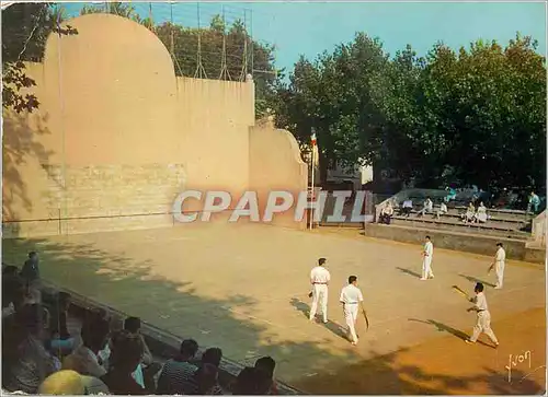 Moderne Karte Le Pays Basque Partie de Pelote Basque Couleurs et Lumiere de France