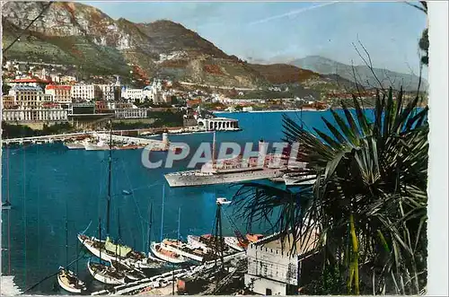 Cartes postales moderne La Principaute de Monaco Monte Carlo vu de Monaco Bateau
