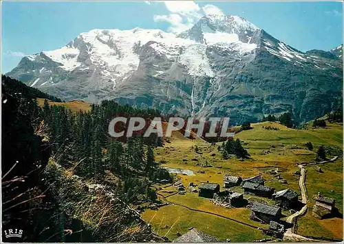 Cartes postales moderne En Tarentaise Le massif du Mont Pourri et le petit village d'alpage du Monal