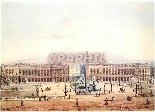 Cartes postales moderne La Place de la Concorde en 1850 G Gobaut (1814 1882)