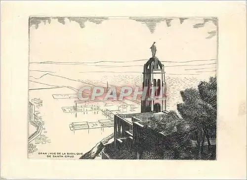 Cartes postales moderne Oran Vue de la Basilique de Santa Cruz