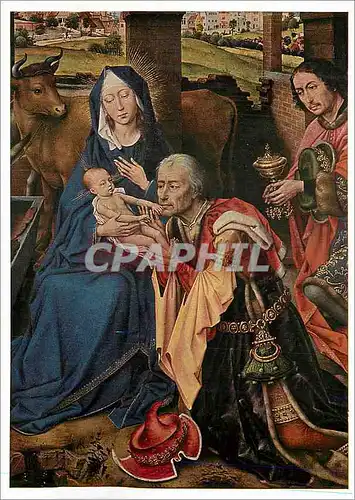 Cartes postales moderne Rogier Van der Weyden (1399 1400 1464) Anbetung der Konige aus der Mittekafel