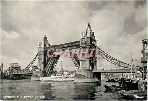 Moderne Karte London Tower Bridge Las Bridge down the Thames opened at the end of the last century Bateaux